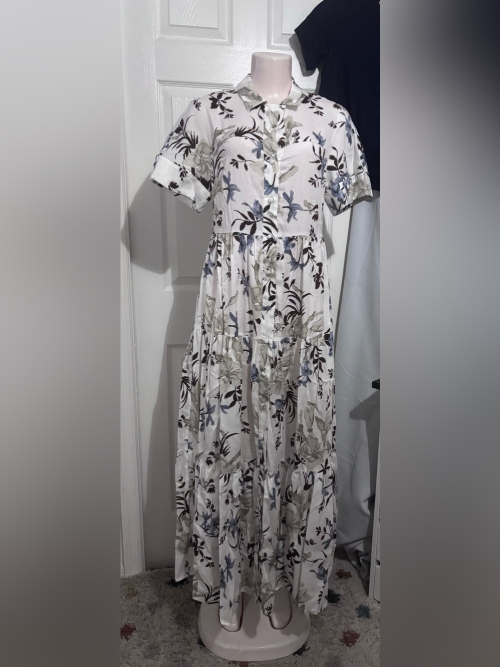 Erdem floral print tiered shirtdress - Picture 4 of 9